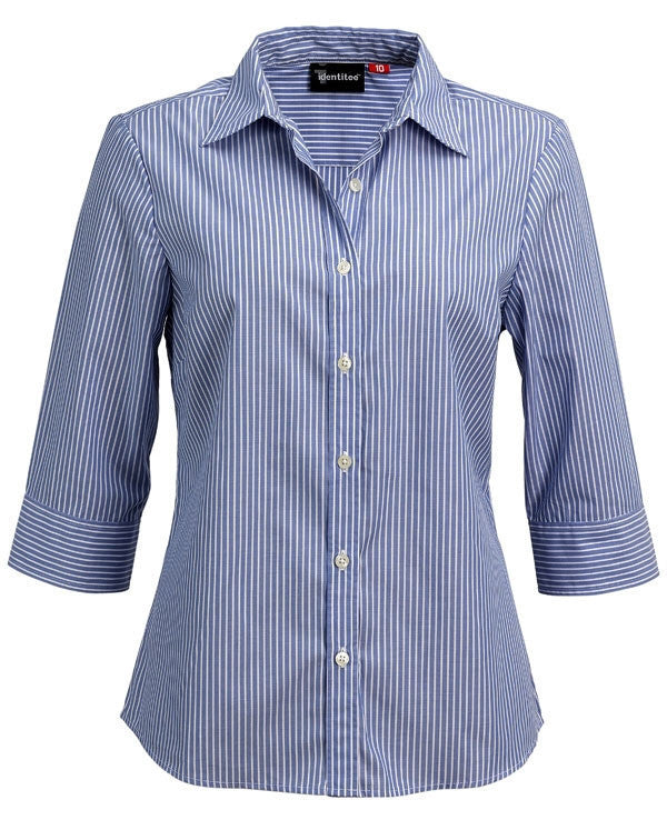 identitee-Identitee Ladies York 3/4 Sleeve-Blue / 8-Uniform Wholesalers - 2