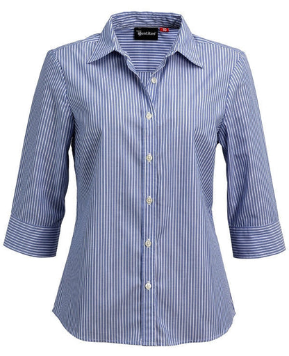 identitee-Identitee Ladies York 3/4 Sleeve-Blue / 8-Uniform Wholesalers - 2