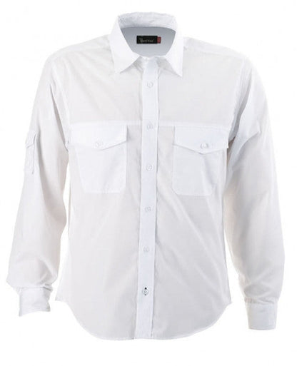 identitee-Identitee Mens Harley Long Sleeve-White / S-Uniform Wholesalers - 8