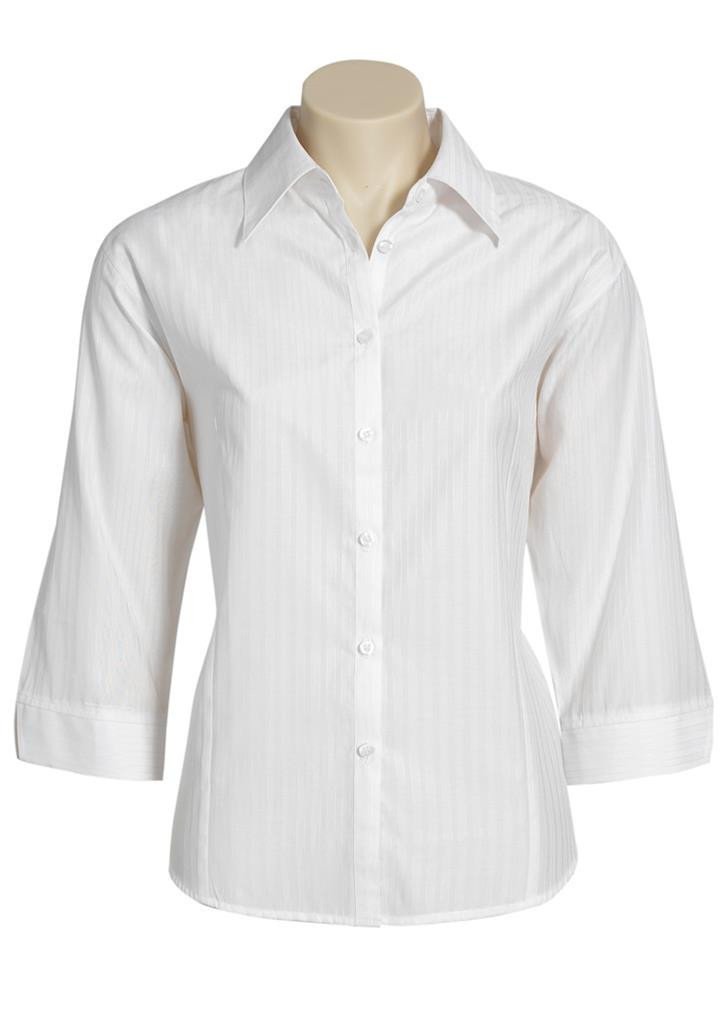 Biz Collection-Biz Collection Ladies Boston 3/4 Sleeve Shirt-White / 10-Corporate Apparel Online - 4
