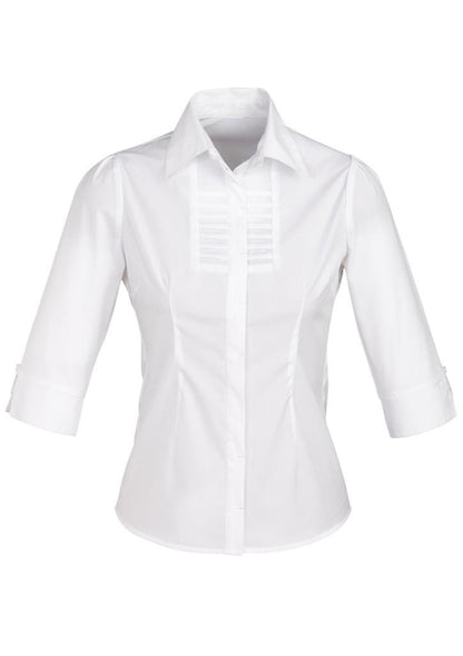 Biz Collection-Biz Collection Ladies Berlin 3/4 Sleeve Shirt-White / 6-Corporate Apparel Online - 7