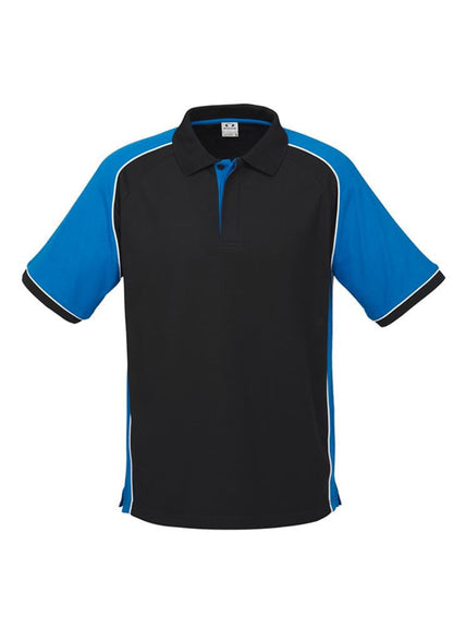 Biz Collection-Biz Collection Mens Nitro Polo-Black / Royal / White / S-Uniform Wholesalers - 4