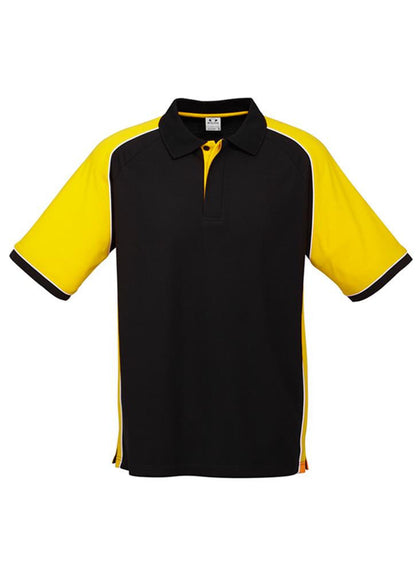 Biz Collection-Biz Collection Mens Nitro Polo-Black / Yellow / White / S-Uniform Wholesalers - 9