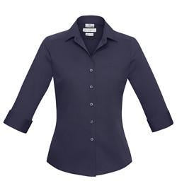 Biz Collection-Biz Collection Verve Ladies 3/4 Sleeve Shirt-Mid Night Blue / 6-Corporate Apparel Online - 6