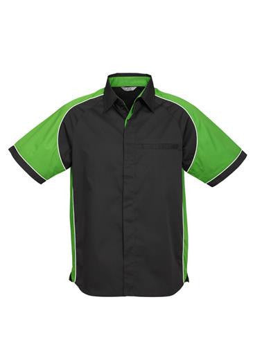 Biz Collection-Biz Collection Mens Nitro Shirt-Black / Green / White / S-Uniform Wholesalers - 3