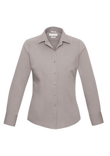 Biz Collection-Biz Collection Verve Ladies Long Sleeve Shirt-Champagne / 6-Corporate Apparel Online - 3