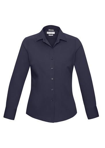 Biz Collection-Biz Collection Verve Ladies Long Sleeve Shirt-Midnight Blue / 6-Corporate Apparel Online - 7