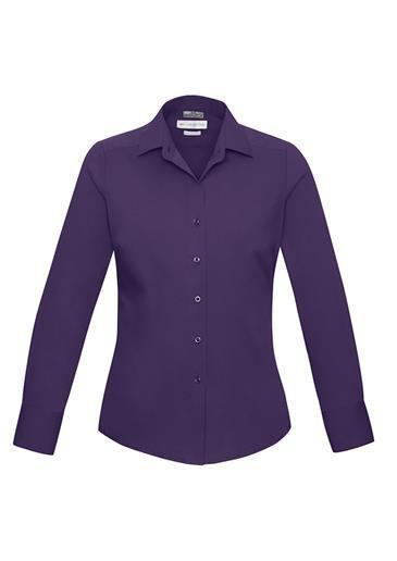 Biz Collection-Biz Collection Verve Ladies Long Sleeve Shirt-Purple / 6-Corporate Apparel Online - 8