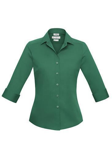 Biz Collection-Biz Collection Verve Ladies 3/4 Sleeve Shirt-Green / 6-Corporate Apparel Online - 7