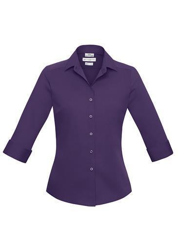 Biz Collection-Biz Collection Verve Ladies 3/4 Sleeve Shirt-Purple / 6-Corporate Apparel Online - 8