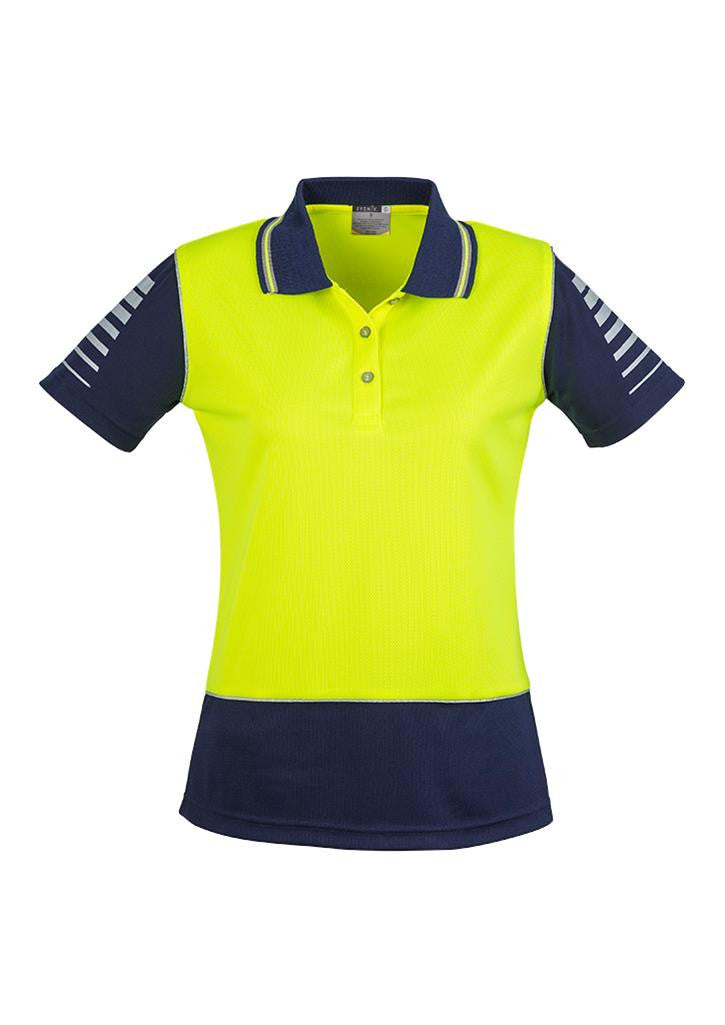 Syzmik Womens Hi Vis Zone Short Sleeve Polo (ZHL236)