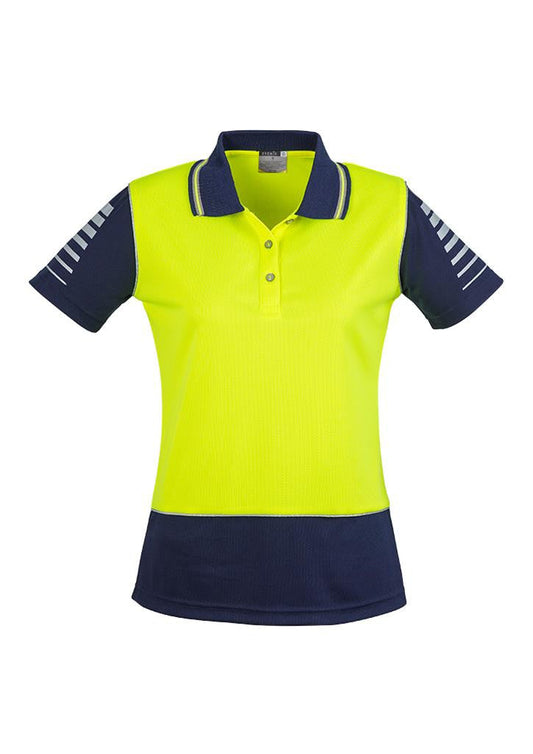 Syzmik Womens Hi Vis Zone Short Sleeve Polo (ZHL236)